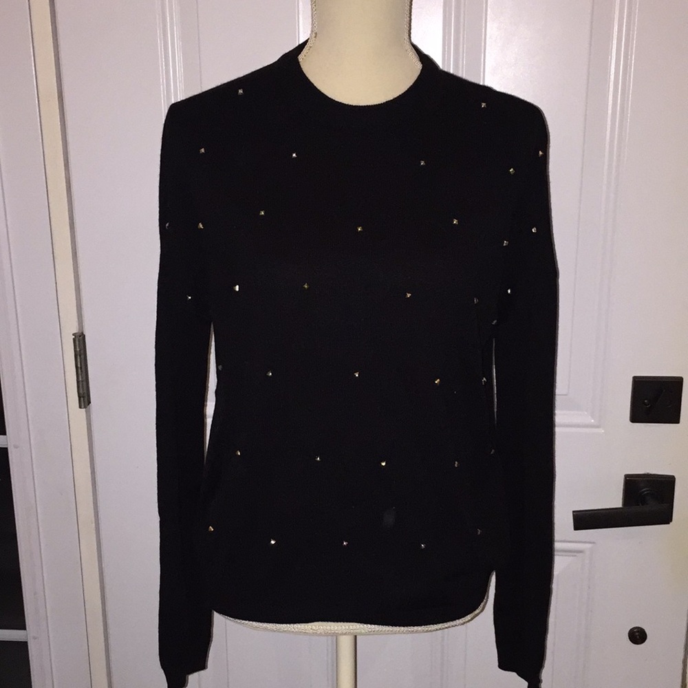 Buffalo David Bitton Ronda Metal Pullover Black Sweater Size Small